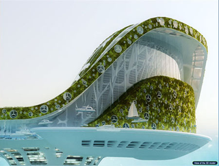 Illustration for article titled Architect Dreams Up Lilypad: Floating City Ark for Eco-Refugees